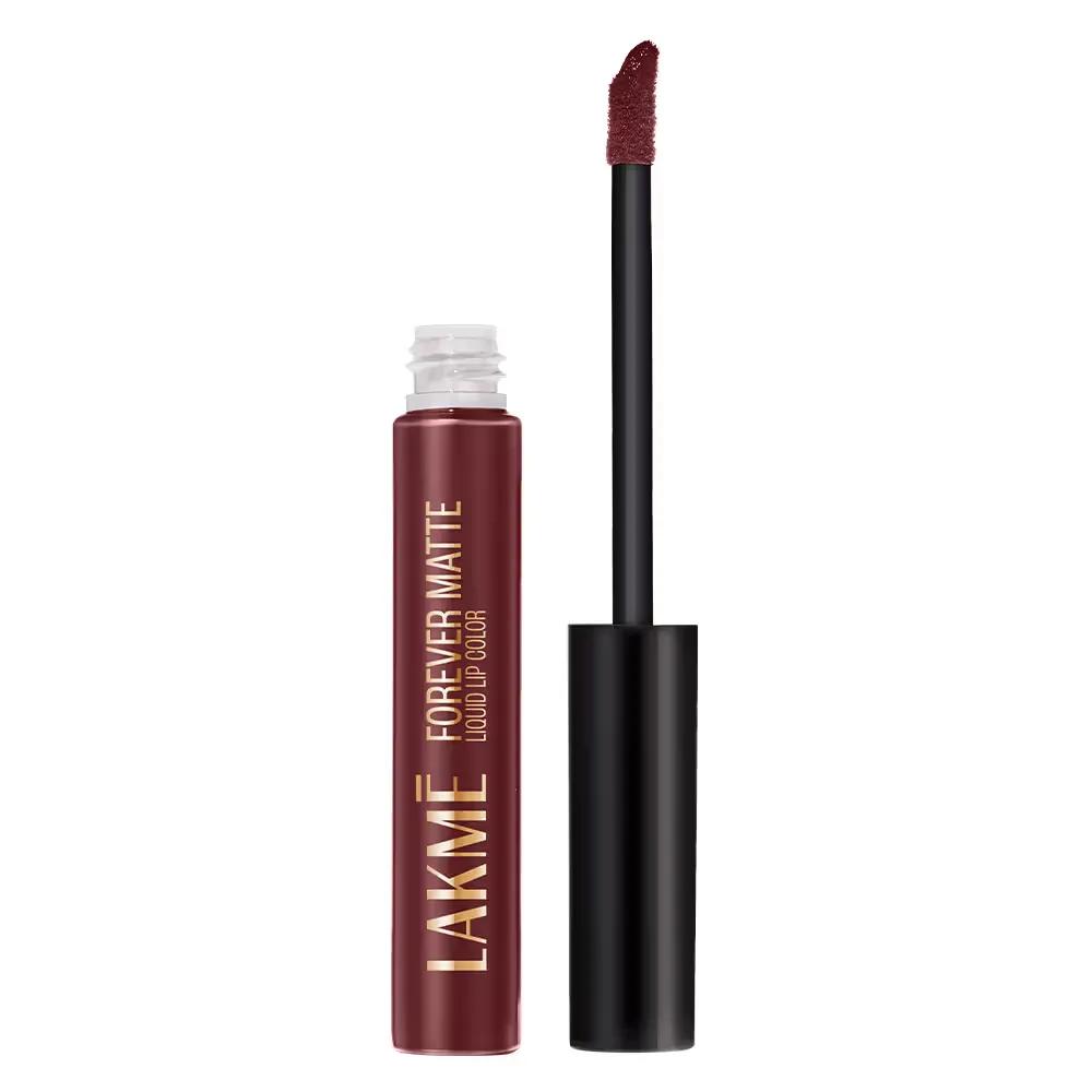 Lakme Forever Matte Liquid Lip Colour, Long-Lasting Lipstick, Lightweight & Transferproof, Smudgeproof - Wine Touch, 5.6ml | 6Ml