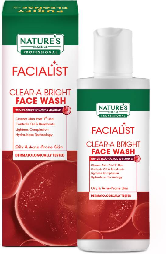 Nature's Essence Professional Clear-A Bright |With 2% Salicylic Acid & Vitamin C Face Wash  (100 g)