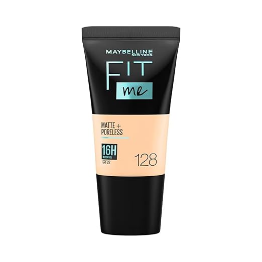 Maybelline New York Fit Me Matte + Poreless Full Coverage Liquid Foundation Tube For All Skin Types, 16H Oil Control Spf 22 Tube - 220 Natural Beige (18Ml) - Foundation(128)