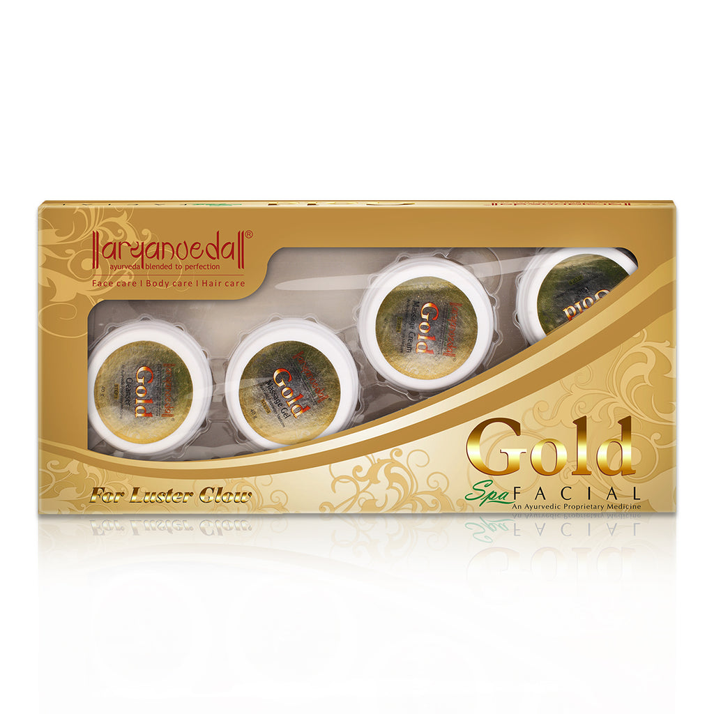 Aaryanveda Gold Facial Kit With Almond Oil & Cucumber