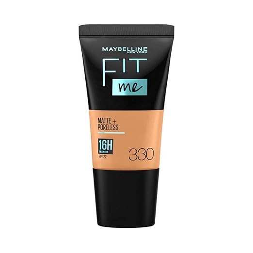Maybelline New York Fit Me Matte + Poreless Full Coverage Liquid Foundation Tube For All Skin Types, 16H Oil Control Spf 22 Tube - 220 Natural Beige (18Ml) - Foundation (330)