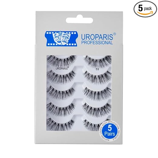 Uroparis 53 Eyelashes for Women — Pack of 5 Tapered Handmade Eye Lashes