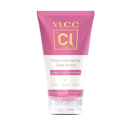 VLCC Clinic Micro Exfoliating Scrub | Brightening scrub | Lactobionic Acid & Rice Exfoliator Scrub  (100 g)