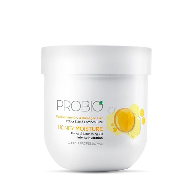 Godrej Professional Probio Honey Moisture Mask |For dry and damaged Hair Hair Mask