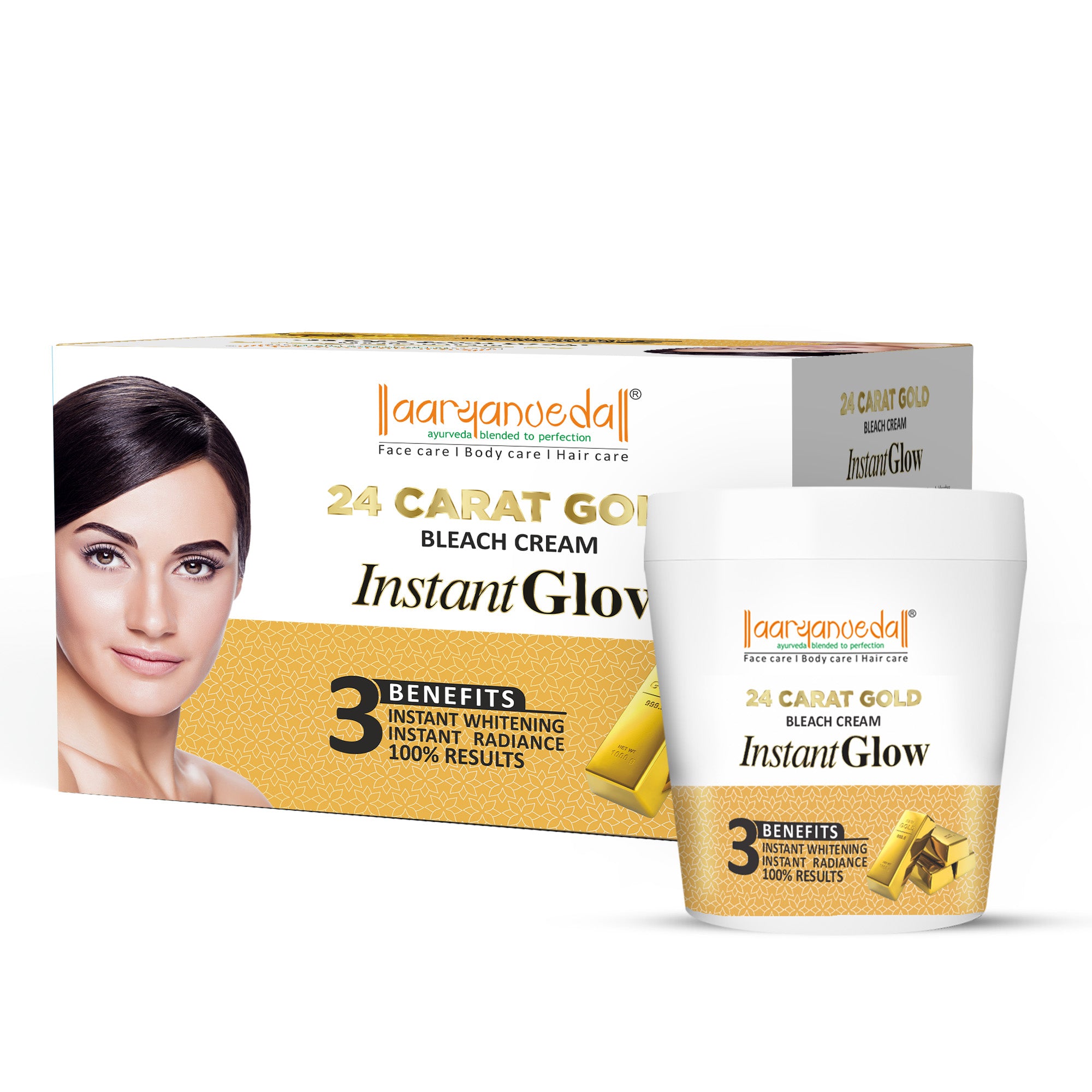Aryanveda Gold Bleach Cream For Glowing Skin & Remove Uneven Patches 250gm