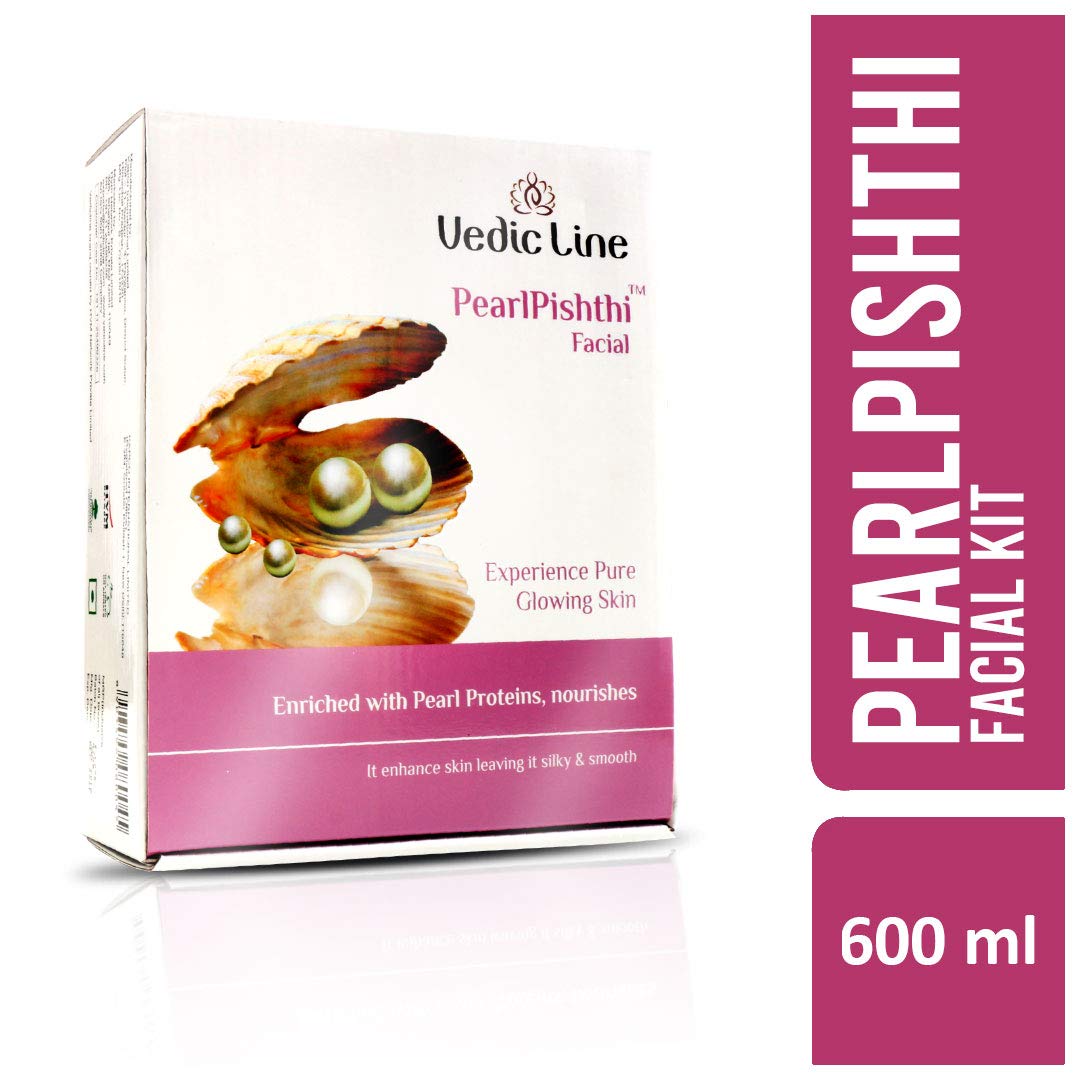 Vedic Line Pearl Pishthi Facial Kit 600 ml (Set of 6)  (6 x 100 ml)