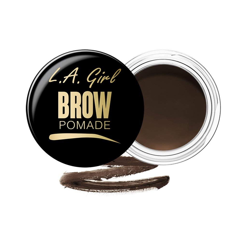 L.A Girl Brow Pomade, Dark Brown, Long Lasting Waterproof Eye Brow makeup Gel Natural Finish, Eyebrow Enhancer Fix 3g