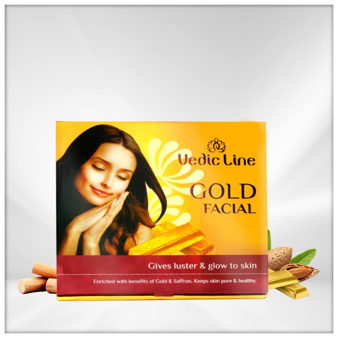 Vedicline Gold Ojas Facial Kit (Sachet Kits) for All Skin Types