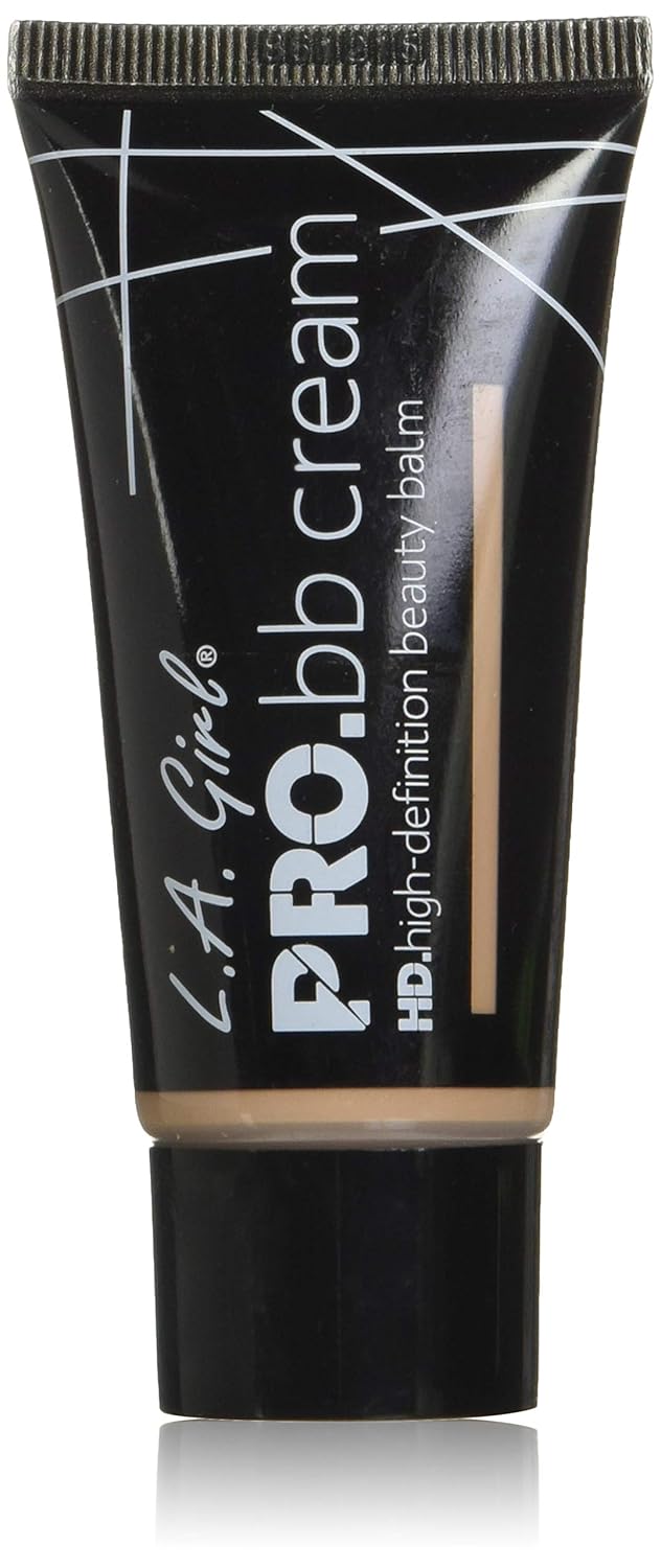 L.A GIRL HD Pro Light/Medium + BB Cream Lightweight, Blendable, Long Lasting Natural Finish, Skin Brightening - 30ml