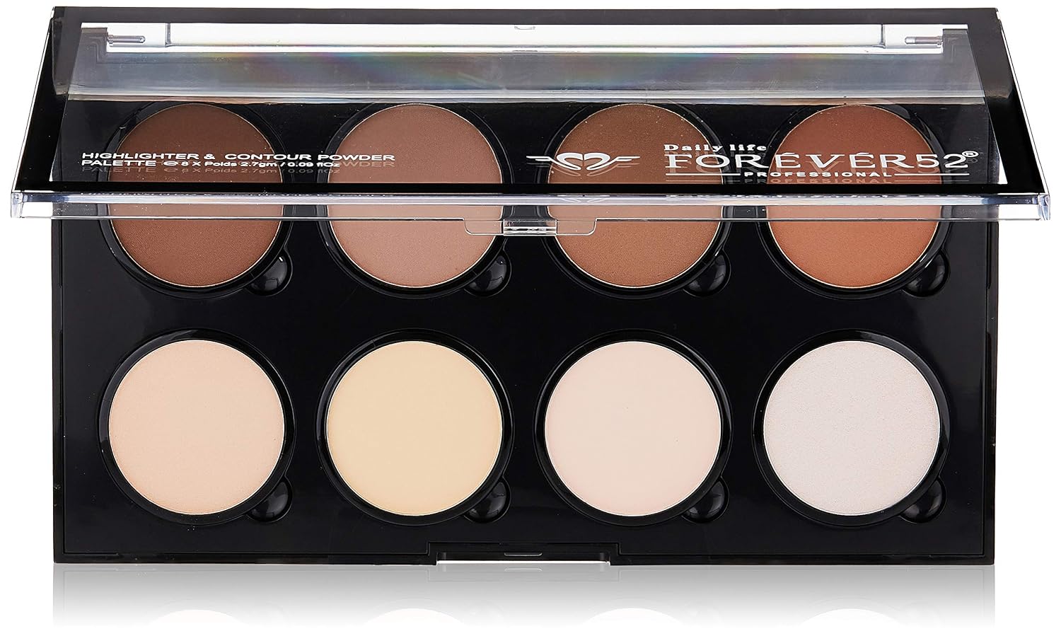 Daily Life Forever52 8 Color Highlighter Contour Powder Pro Define And Conceal, Long-Lasting & Non-Transferrable Highlights Facial Features- FHC001