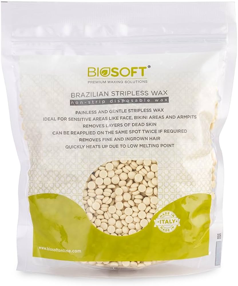 BIOSOFT Argan peelable waxes (500g) combination of argan oil and other vitamins - vanila Stripless Bead Wax