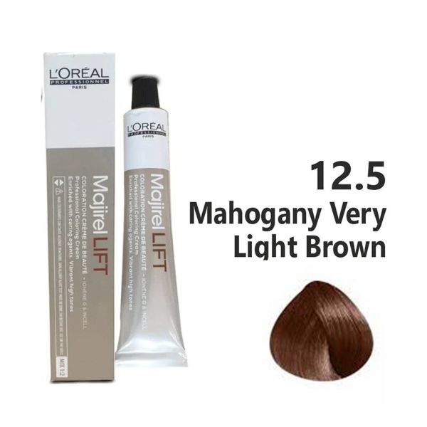 loreal  Professionnel  Provides true-to-tone, long lasting color with up to 100% grey coverage. Delivers predictable, precise results with +45% more conditioned hair with Majirel vs. uncolored hair. Use to lift, deepen, color match natural, cover gray, add dimension, or create fashion colors. Ionene G & Incell complex strengthen & reinforce hair from the inside out - Mejirel Mahogany Light Brown 12.5