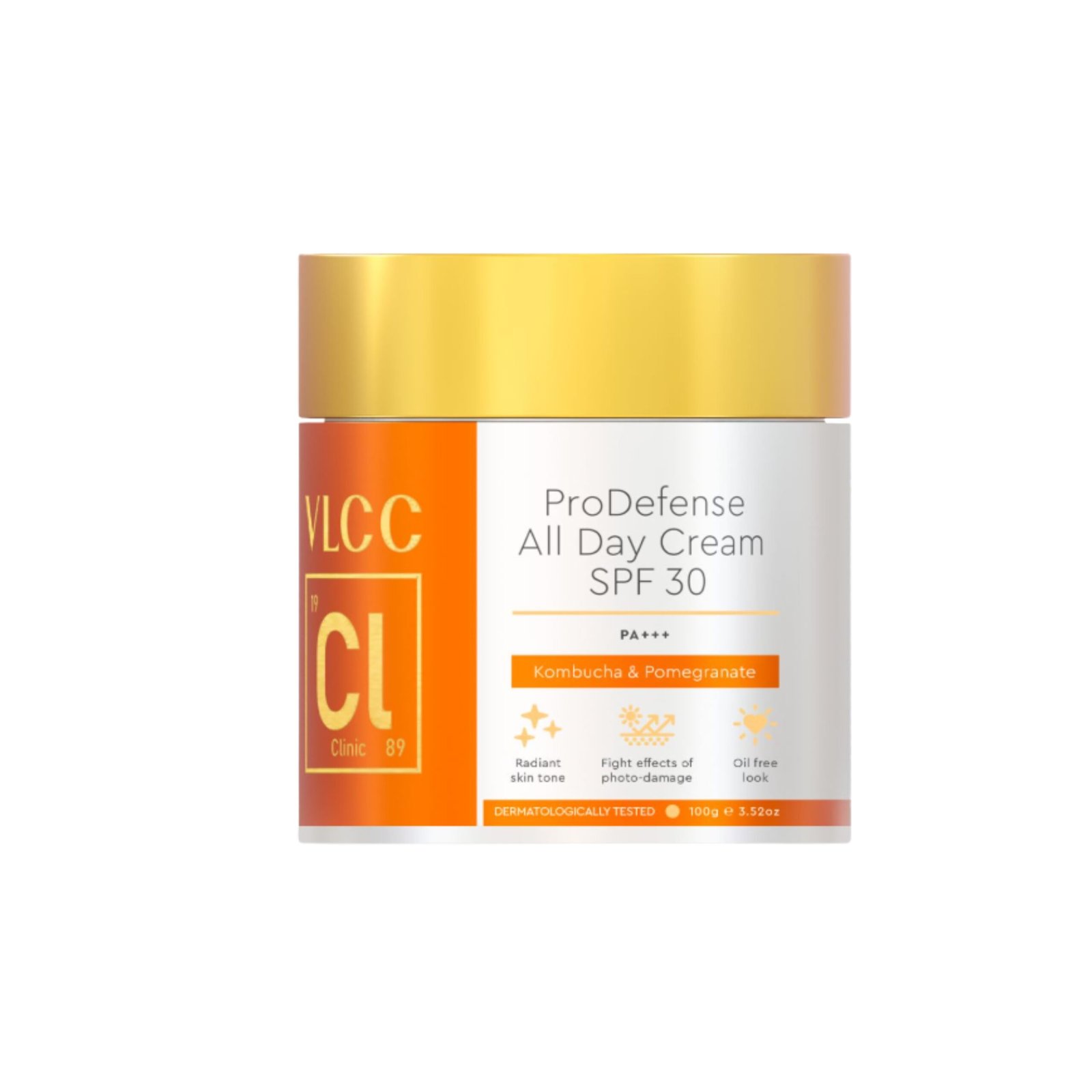 VLCC Clinic ProDefense All Day Cream SPF 30 | Pomegranate & Kombucha anti- UV damage cream  (100 g)