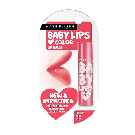 Maybelline New York Lip Balm, Moisturises and Protects from the Sun, Anti Oxidant, Berry, 4g - Cherry Kiss