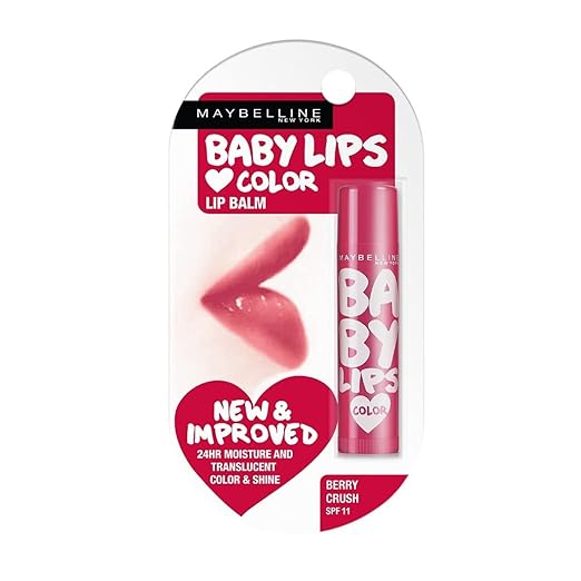 Maybelline New York Lip Balm, Moisturises and Protects from the Sun, Anti Oxidant, Berry, 4g - Berry Crush