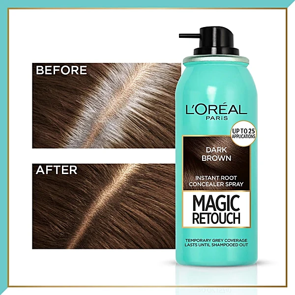 loreal  Professionnel Magic Retouch, Root Touch Up, 75ml - Black - (Dark Brown)