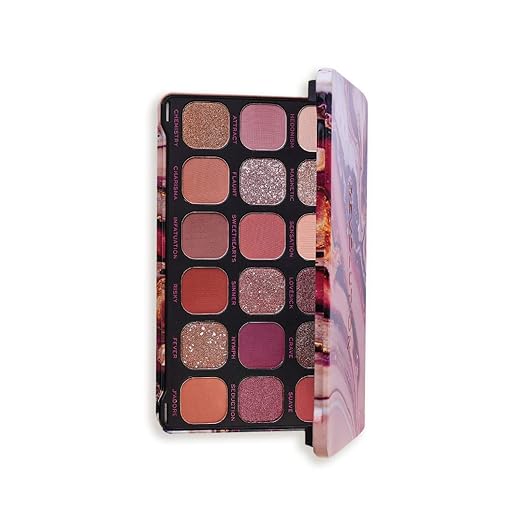 Revolution Beauty London Makeup Eyeshadow Palette, Highly Pigmented includes 18 shades, Long Wearing and Easily Blendable Eye with Shimmary and Matte Finish, Forever Flawless Allure - 19g