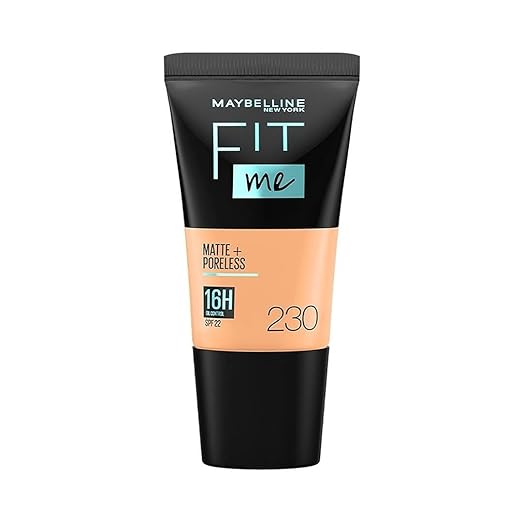 Maybelline New York Liquid Foundation, Matte & Poreless, Full Coverage Blendable Normal to Oily Skin, Fit Me, 115 Ivory, 18ml - Foundation (230) 329