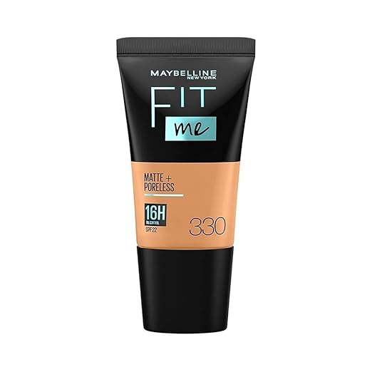Maybelline New York Liquid Foundation, Matte & Poreless, Full Coverage Blendable Normal to Oily Skin, Fit Me, 115 Ivory, 18ml - Foundation (330) 329