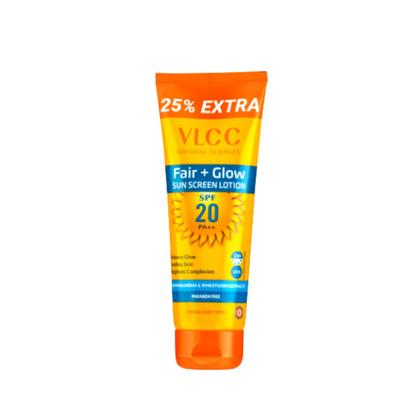 VLCC Sunscreen - SPF 20 PA++ Fair + Glow Sun Screen Lotion - Brightening formula sunscreen  (50 ml)