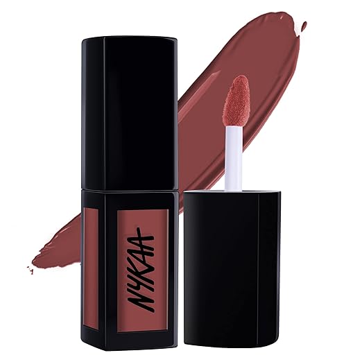 Nykaa Matte to Last Liquid Lipstick, Matte Finish, 5 ml - 01 Bombae - Kashi (19)