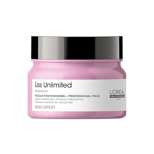 loreal  Professionnel  Liss Unlimited Hair Mask with Pro-Keratin and Kukui Nut Oil for Rebellious Frizzy Hair, Serie Expert, 250gm