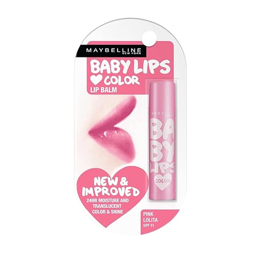 Maybelline New York Lip Balm, Moisturises and Protects from the Sun, Anti Oxidant, Berry, 4g - Pink Lolita