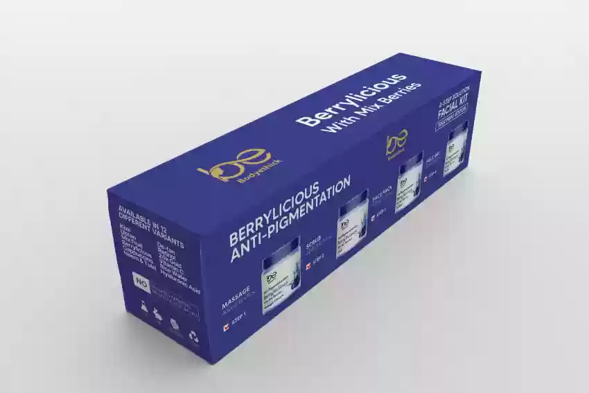 bodyethick Berrylicious Anti-Pigmentation || With MixBerries || Facial Kit 4 Step Solution  (1800 g)