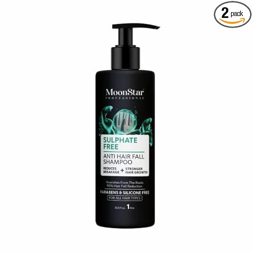 Moonstar Anti Hair Fall Shampoo|Sulphate Free|Stronger Hair|Reduces Breakage (1 L)