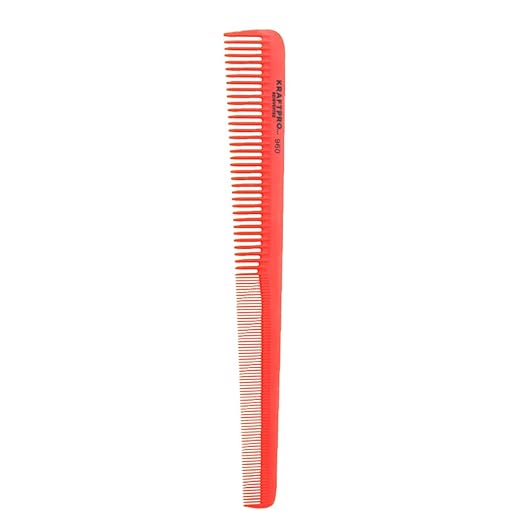 KRAFTPRO REINVENTED Red Tapered HAIR Carbon COMB Heat Resistant