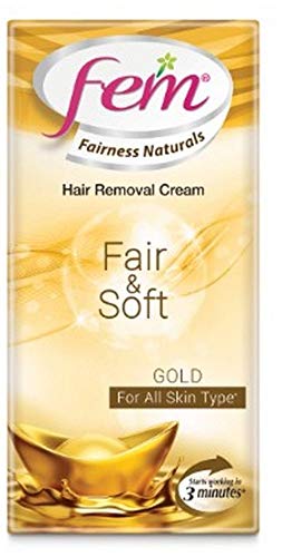 Fem Fairness Naturals Hair Removal Cream Fair and Soft Gold - 25 g
