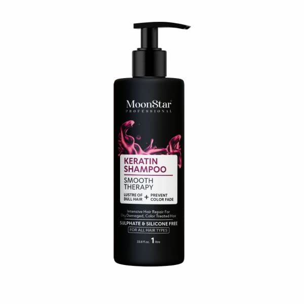 Moonstar Keratin Shampoo|Smooth Therapy|Damage Repair