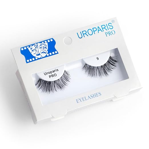 Uroparis PRO 9 Eyelashes for Women — Handmade Eye Lashes | Lightweight False Lashes with Premium Virgin Hair