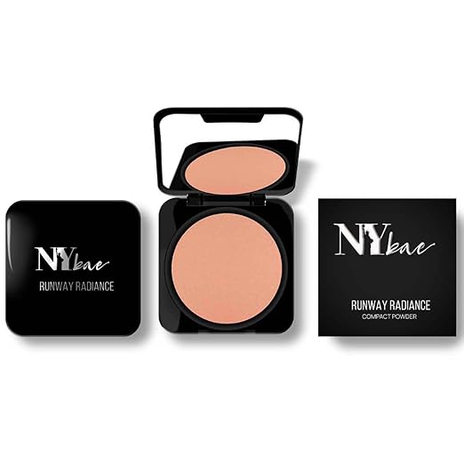 NY Bae Runway Radiance Compact Powder - Pale Ivory, Face Powder For Fair Skin Tone, Natural Matte Finish, Smooth & Even, Long Lasting, Lightweight, 9 g - Caramal (5)