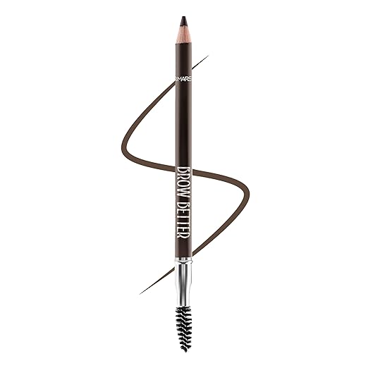 MARS Brow Better Eyebrow Pencil with Spoolie | Long-Lasting & Smudge Proof | Rich Pigemention | Natural-Looking Results | Easy to Sharpen (1.4 gm) - Dark Brown