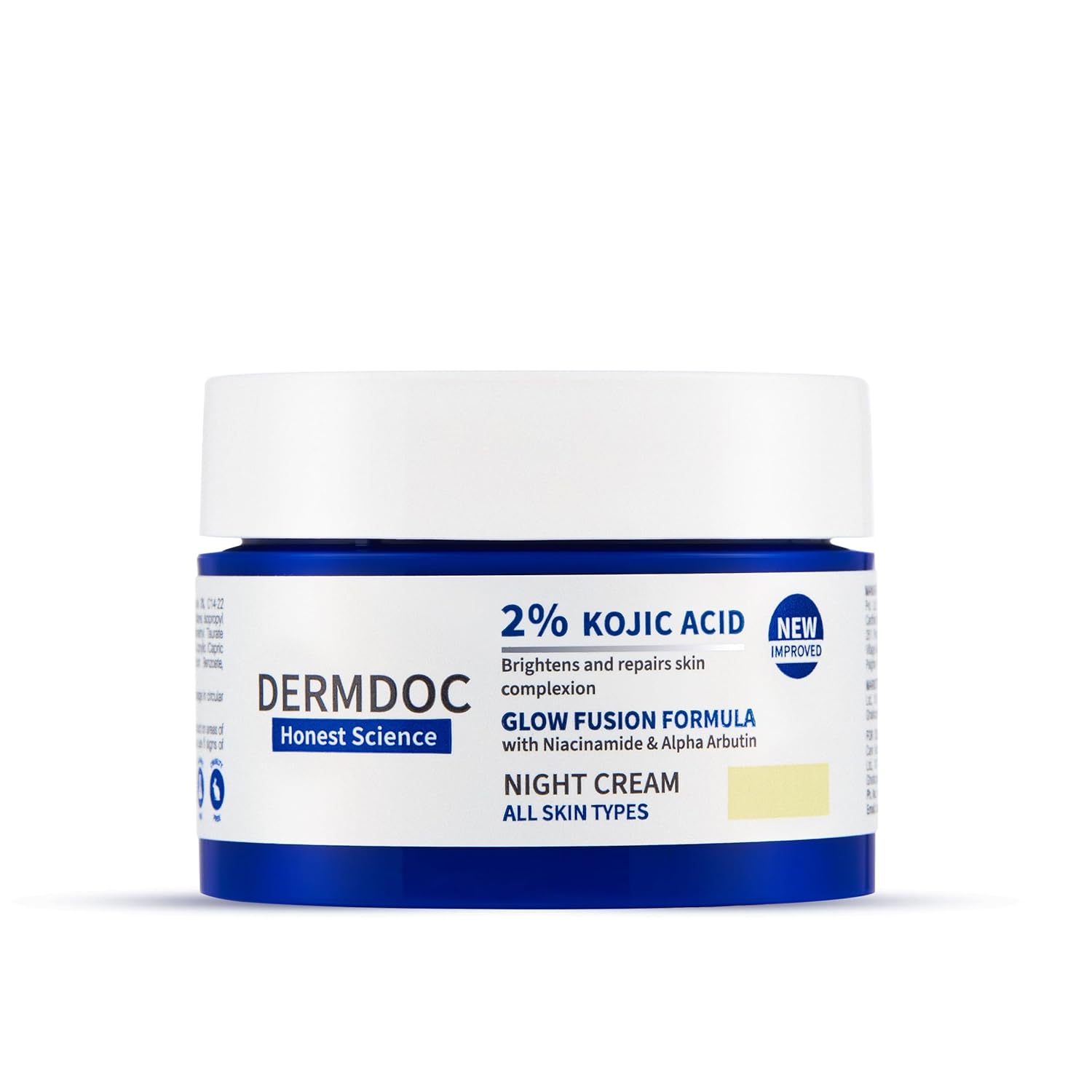 DermDoc 2% Kojic Acid Night Cream | Skin Brightening | Reduces Dark Spots Pigmentation  (50 g)