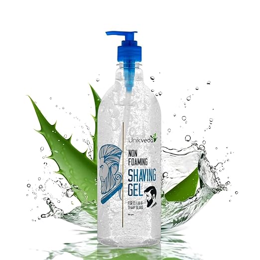 UNIKVEDA Hydrating n Nourishing Non Foaming Shaving Gel Transparent Shave Gel For Maximum Visibility 900gm