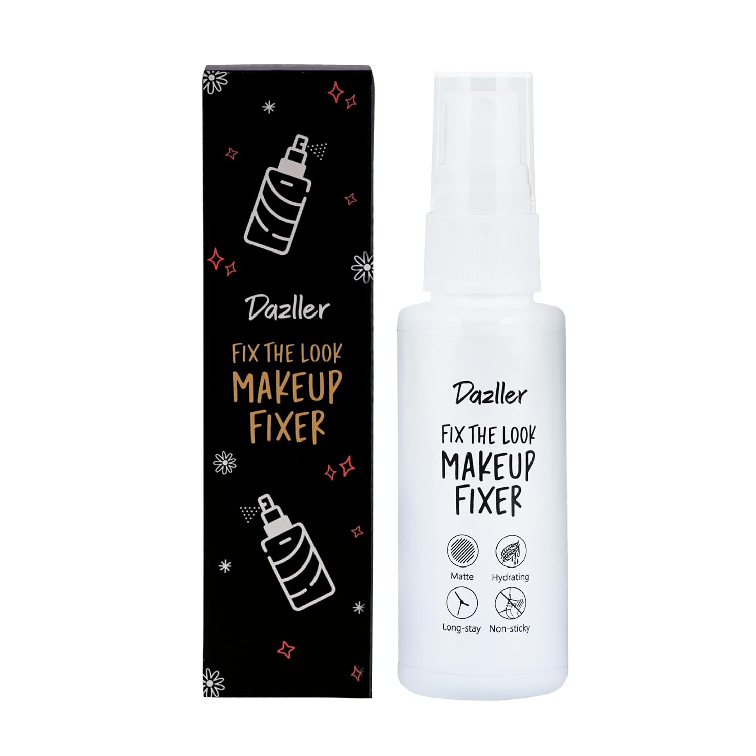 EYETEX Dazller Fix the Look Makeup Fixer, Lightweight, Non-Sticky, Mattifying, Hydrates Skin, Locks Makeup for Long Stay, 60mL