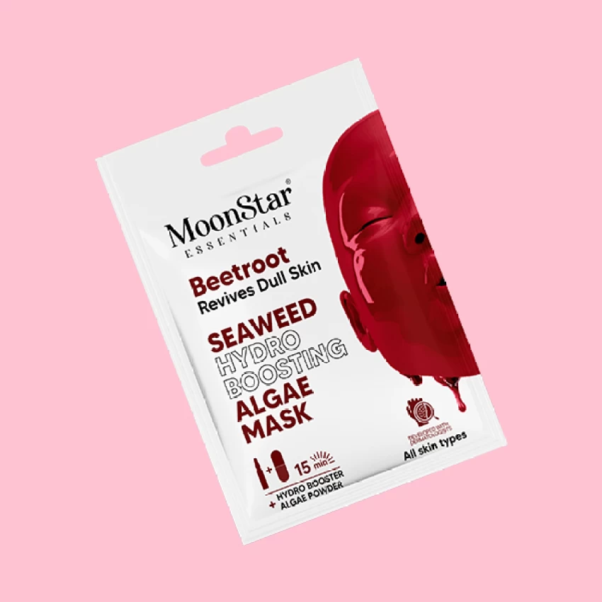 Moonstar Beetroot Algae Mask || Revives Dead Skin || Seaweed Hydro Boosting  (100 g)