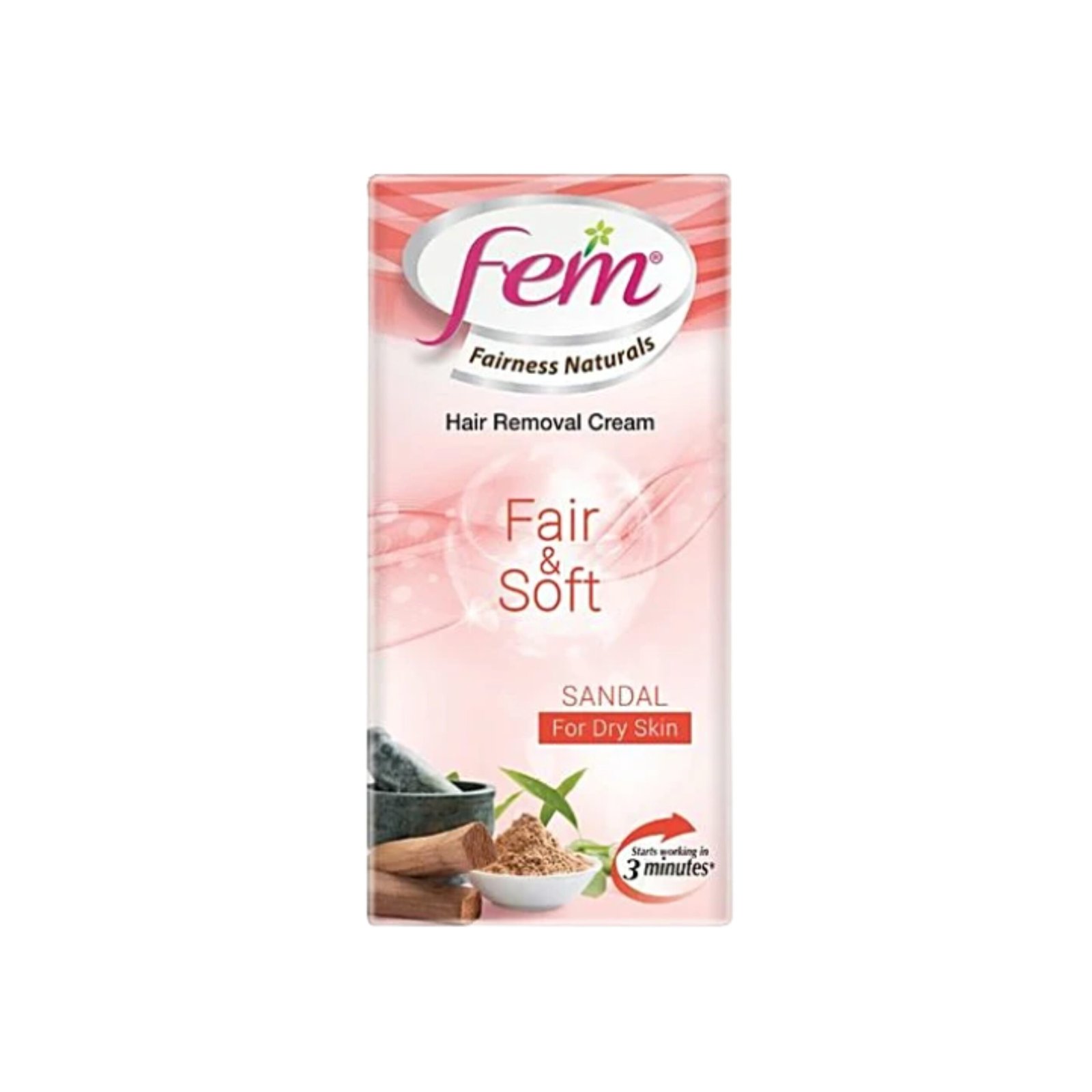 Fem Fairness Naturals Hair Removal Cream Fair and Soft for Dry Skin - 25 g
