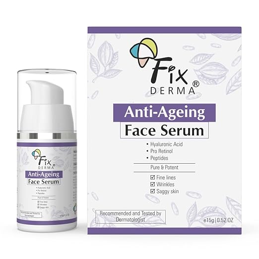Fixderma Hyaluronic Acid Serum for Anti Ageing with Pro Retinol Serum for Face | Anti Ageing Serum for Fine Lines & Wrinkles | Face Serum for Men & Women | Face Serum for for all Skin Types - 15g