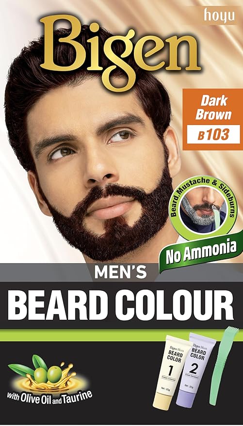 Bigen Mens Beard Colour Natural Black B101 - Dark Brown(103)