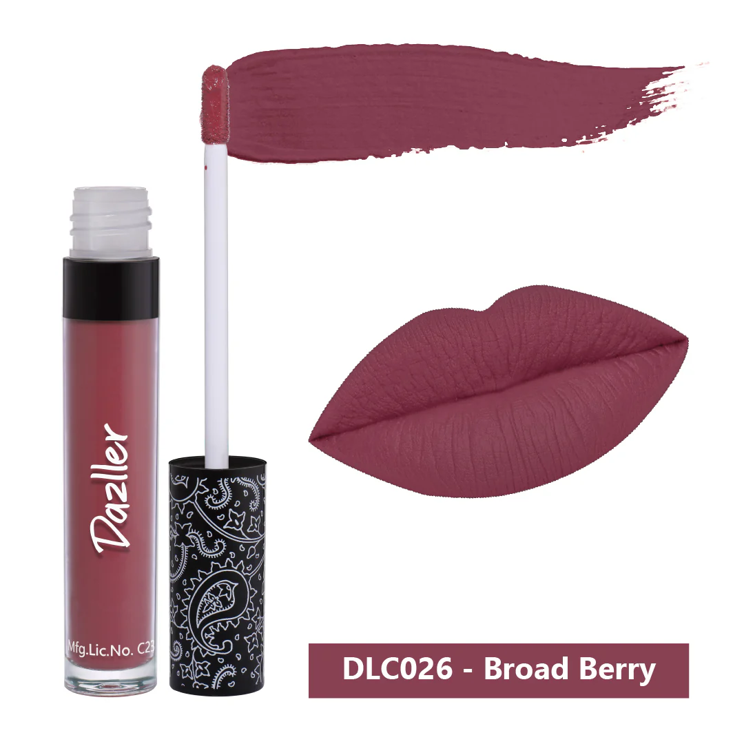 Eyetex Dazller All Day Lipcolour | Ultra-intense matte | Light-weight | Liquid Lipstick for Women | Smudge-proof + Non-transfer | Up to 8hr stay | DLC003 Autumnspice - 6g - DLC026