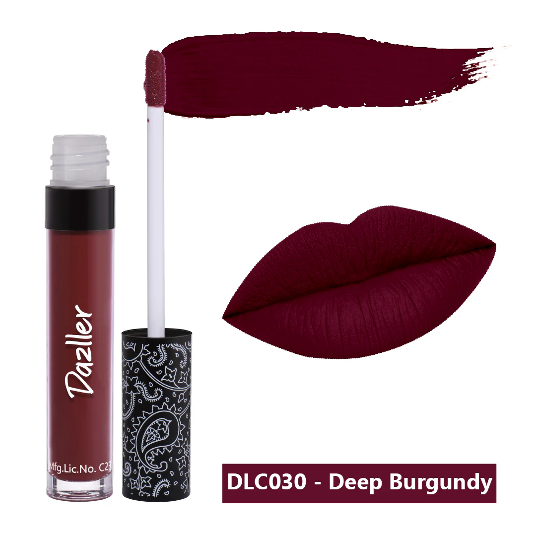 Eyetex Dazller All Day Lipcolour | Ultra-intense matte | Light-weight | Liquid Lipstick for Women | Smudge-proof + Non-transfer | Up to 8hr stay | DLC003 Autumnspice - 6g - DLC030