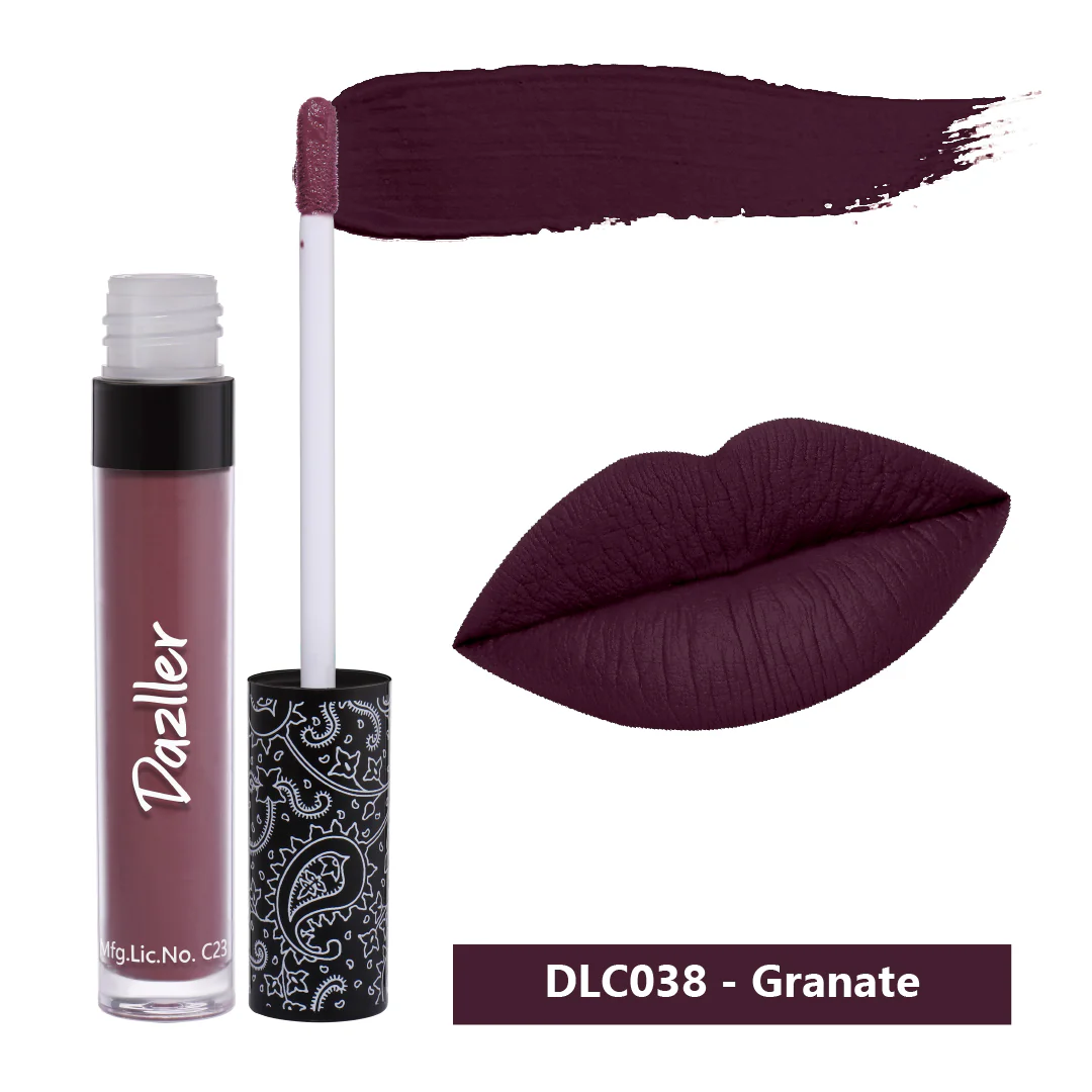Eyetex Dazller All Day Lipcolour | Ultra-intense matte | Light-weight | Liquid Lipstick for Women | Smudge-proof + Non-transfer | Up to 8hr stay | DLC003 Autumnspice - 6g - DLC038