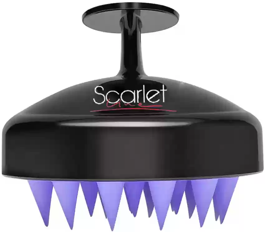 Scarlet Line Hair Scalp Massager Shampoo Brush Exfoliating Scrubber for Dandruff Removal