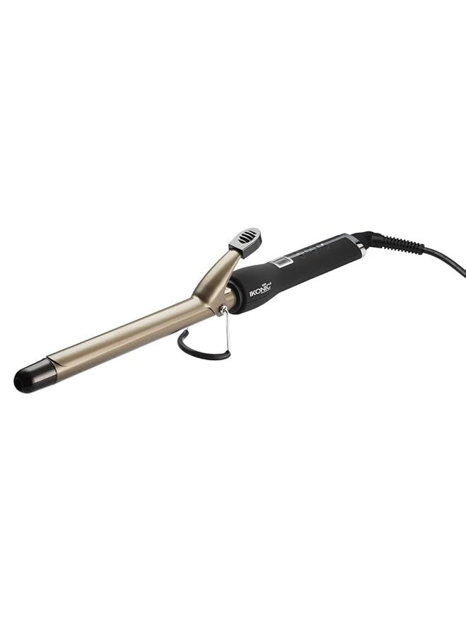 IKONIC HAIR CURLER CT-16 FOR ALL HAIR TYPES WITH CERAMIC EXTRA LONG BARREL. 100-240 V (BLACK & GOLDEN) - CT19