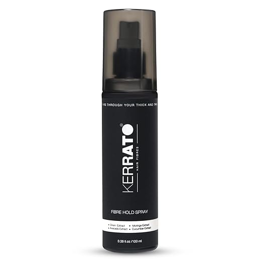KERRATO HAIR FIBRES Unisex Water Resistant Locking Spray for All Hair Building Fibers (100ml) | Strong Hold All Day | Fiber Holding Sray, Hair Spray Pack of 1