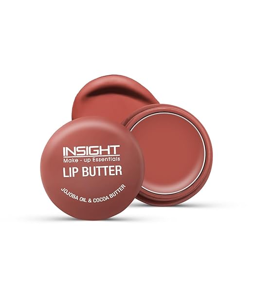 Insight Cosmetics Lip Butter Enriched with Rosehip Oil, Jojoba Oil & Vitamin E| Excellent Lip Mask| Tanned Lips Brightening| Natural Pink Lips, 3gm, LP06-Blueberry - Choco Hazelnut