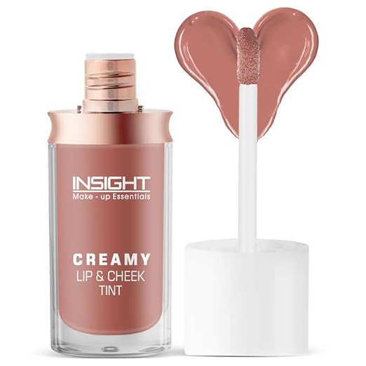 Insight Cosmetics Creamy Lip & Cheek Tint | Dewy & Radiant Finish | Lightweight Blush | Ultra-Pigmented Formula | Buildable Liquid Blush, 7.5gm(01-ROSE PARADE) - Chelsa Bloom